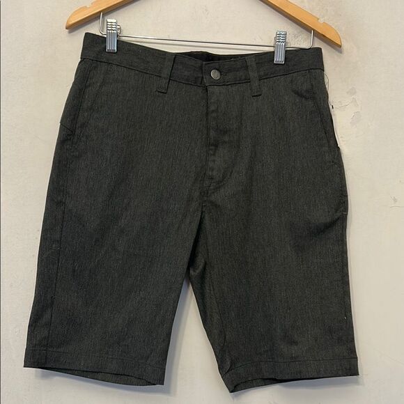 Volcom Dark gray Flat Front Shorts Casual Style Size 30 New - Picture 1 of 11